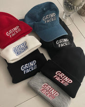 Load image into Gallery viewer, GrindFace!!! White/Red Cuffed Beanie