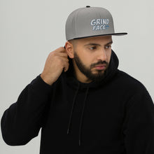 Load image into Gallery viewer, GrindFace!!! White/Blue Snapback Hat