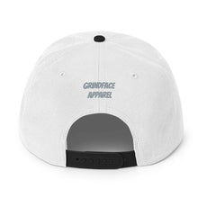 Load image into Gallery viewer, GrindFace!!! White/Grey Snapback Hat