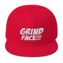 Load image into Gallery viewer, GrindFace!!! White/Grey Snapback Hat