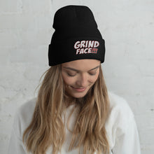 Load image into Gallery viewer, GrindFace!!! White/Red Cuffed Beanie
