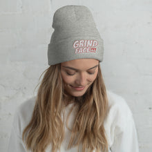 Load image into Gallery viewer, GrindFace!!! White/Red Cuffed Beanie
