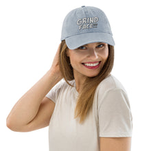 Load image into Gallery viewer, GrindFace!!! White/Blk Denim Hat
