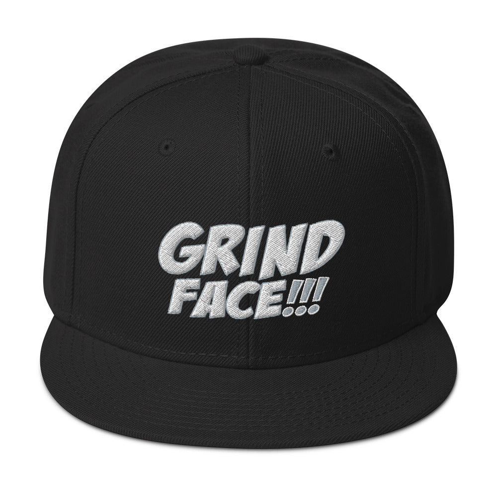 GrindFace!!! White/Grey Snapback Hat
