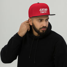 Load image into Gallery viewer, GrindFace!!! White/Red Snapback Hat

