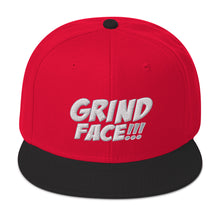 Load image into Gallery viewer, GrindFace!!! White/Grey Snapback Hat
