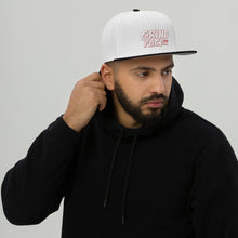 Load image into Gallery viewer, GrindFace!!! White/Red Snapback Hat

